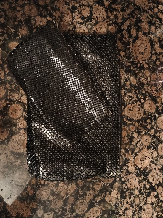 Whiting & Davis Handbags - Whiting & Davis Black Mesh Clutch and Wristlet Set